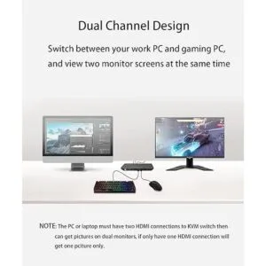 AV Access KVM Switch Dual Monitor 2 puertos 4K a 60Hz 2K_3
