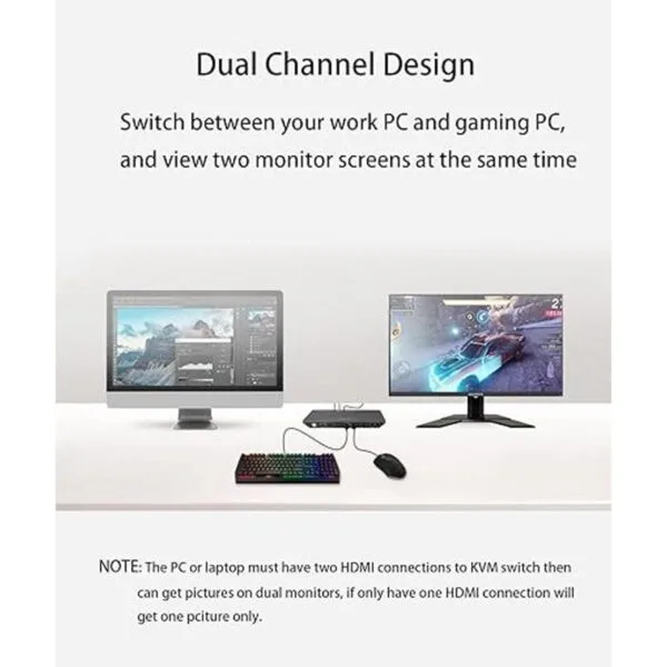AV Access KVM Switch Dual Monitor 2 puertos 4K a 60Hz 2K_3