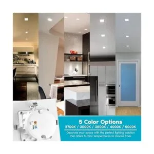 Luxrite Luces LED empotrables cuadradas de 4 pulgadas_2