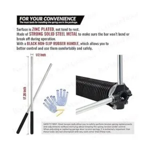 Juego de resortes de torsión de puerta de garaje de 2_5