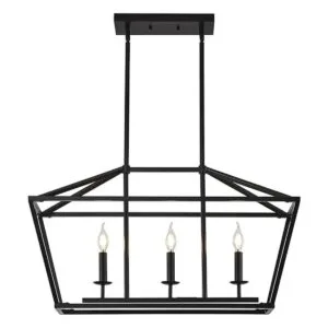 XILICON Lámparas de comedor sobre mesa 3 luces negras de_1