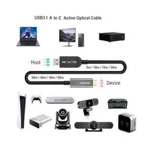 Cable UL CMP Plenum USB A a C de fibra óptica 3.1 10 Gbps_5