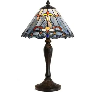 Bieye L10683 Lámpara de mesa de cristal tiffany barroco_1