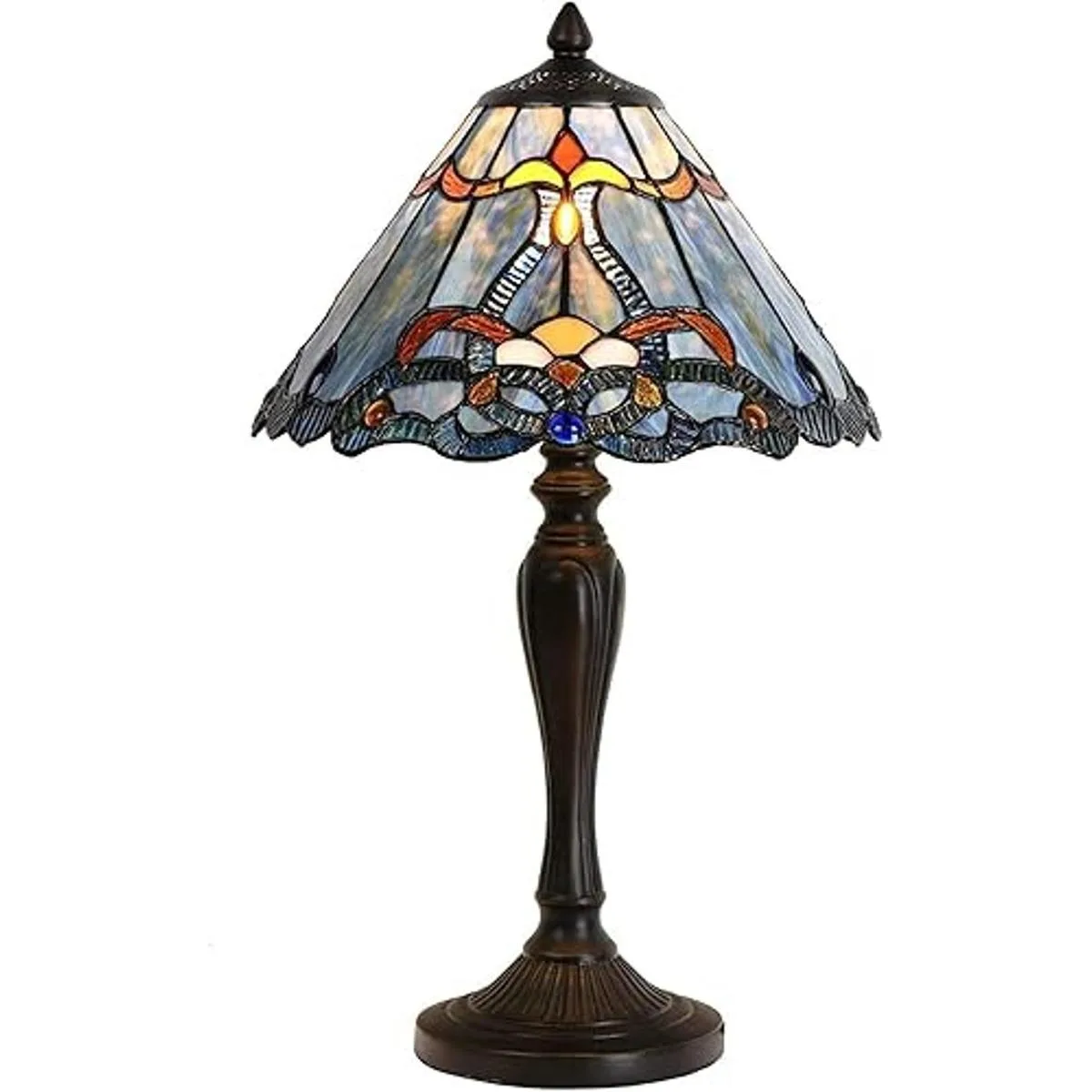 Bieye L10683 Lámpara de mesa de cristal tiffany barroco_1