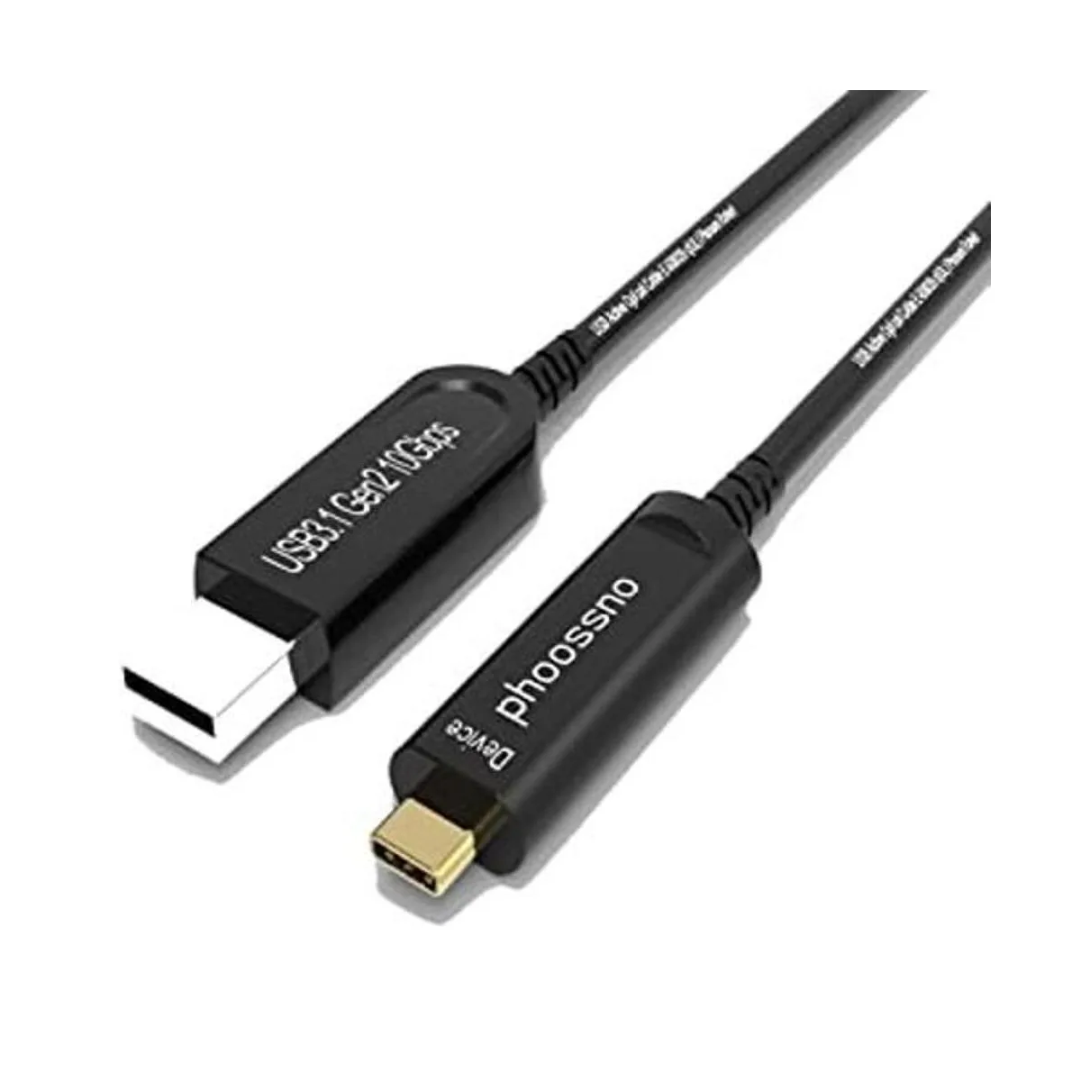 Cable UL CMP Plenum USB A a C de fibra óptica 3.1 10 Gbps_1