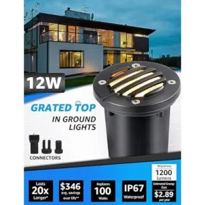 SUNVIE Luces de paisaje de bajo voltaje de 12 W con_2