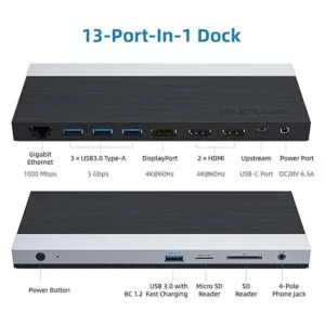 WAVLINK Estación de acoplamiento USB C 4K pantalla triple_2