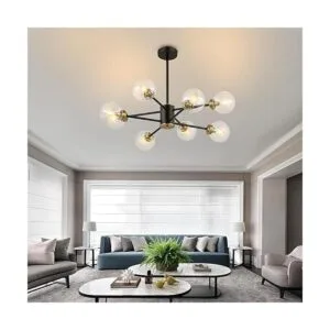 WINGBO Lámpara de araña moderna de 8 luces lámpara de_6