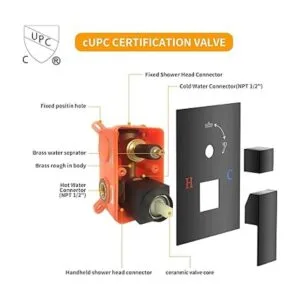 BESy Sistema de ducha 2 en 1 con accesorios cabezal de_5