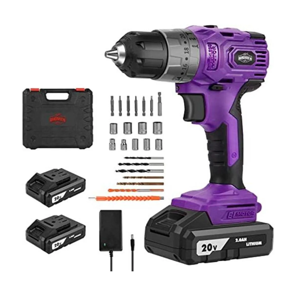 BURGARDEN Juego de taladro inalámbrico sin escobillas_1