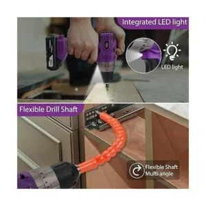 BURGARDEN Juego de taladro inalámbrico sin escobillas_6