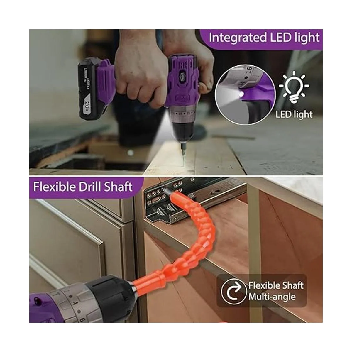 BURGARDEN Juego de taladro inalámbrico sin escobillas_6