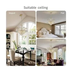 WUZUPS Lámpara de techo con colgante de cristal empotrado_6