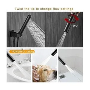 BESy Sistema de ducha 2 en 1 con accesorios cabezal de_3