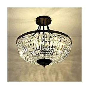 WINGBO Lámpara de techo de cristal de 5 luces lámpara de_1