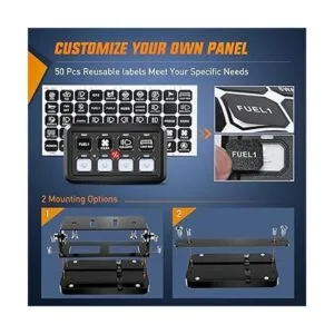 Nilight Sistema de panel de interruptor de 8 bandas_3