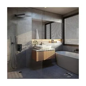 BESy Sistema de ducha 2 en 1 con accesorios cabezal de_2