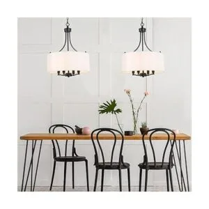 LALUZ Lámpara de araña de iluminación de tambor lámparas_2