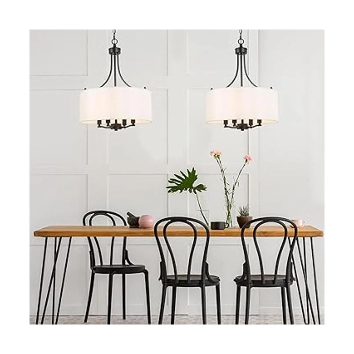 LALUZ Lámpara de araña de iluminación de tambor lámparas_2