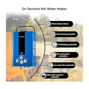 Calentador de agua portátil sin tanque GASLAND para_4