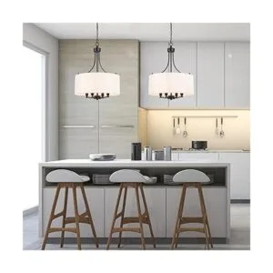 LALUZ Lámpara de araña de iluminación de tambor lámparas_4