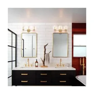 JEENKAE Modernas lámparas de baño doradas de granja sobre_3