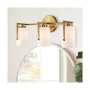 JEENKAE Modernas lámparas de baño doradas de granja sobre_1