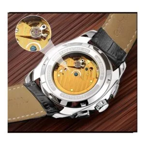 Swiss Brands Reloj automático de acero inoxidable con_4