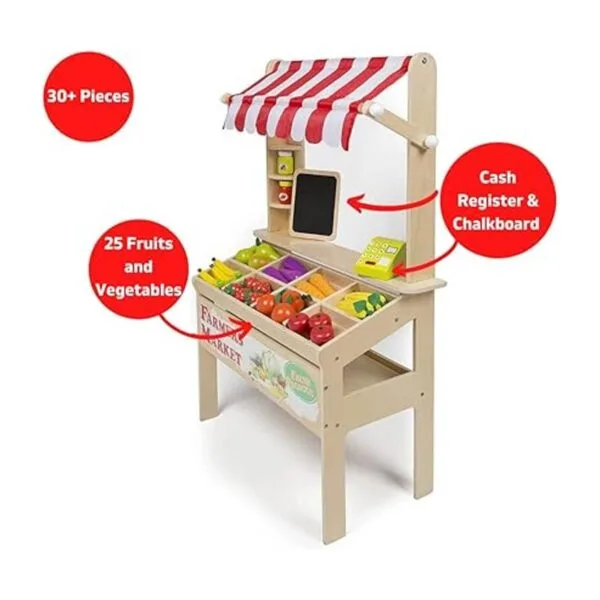 Soporte de madera para mercado de agricultores muebles de_3