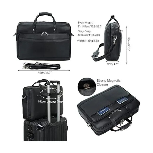 Maletín de cuero para hombres de 17 pulgadas para laptop_2