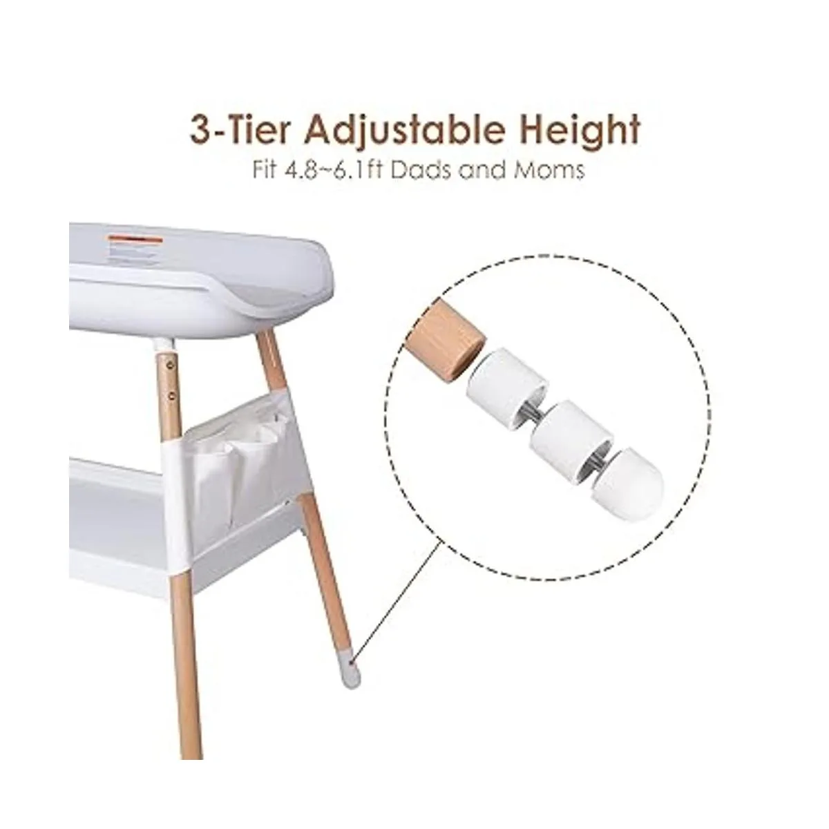 Beberoad Love Cambiador de bebé cambiador de pañales con_3