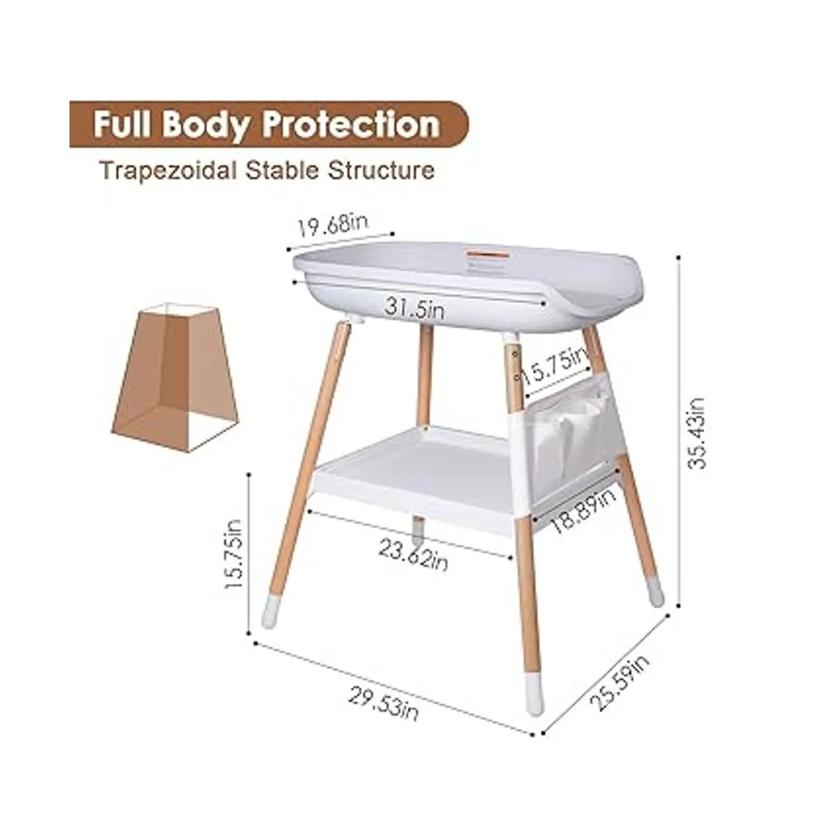 Beberoad Love Cambiador de bebé cambiador de pañales con_6