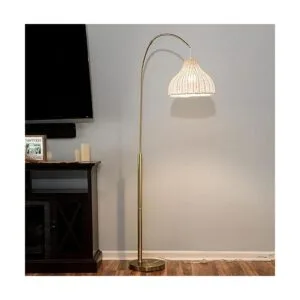 Brightech Lámpara de arco de alondra para salas de estar y_4