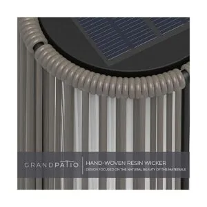 Grand Patio Lámpara de pie solar de resina para_7