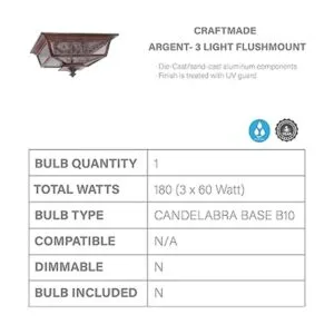 Craftmade Z1367MN Argent II Iluminación de techo_3