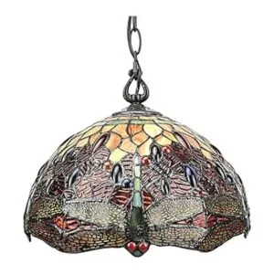 Lámpara colgante colgante estilo Tiffany de 14 pulgadas de_3