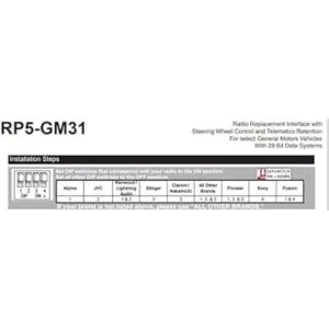 PAC RP5GM31 Refacción de radio con interfaz para el auto_3