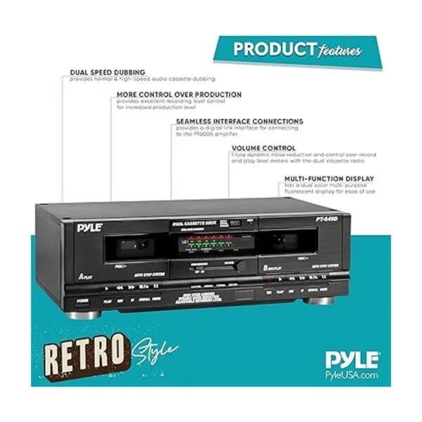 Sintonizador digital dual Cassette Pyle Home Media_6