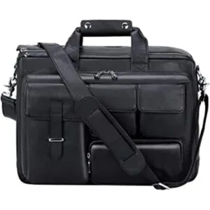 TIDING Maletín de cuero genuino para hombre funda para_1
