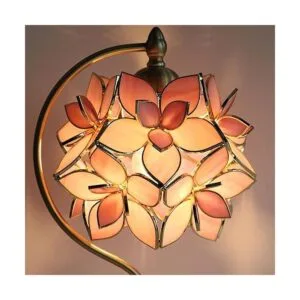 Bieye L10833 Lámpara de mesa de cristal con base de latón_2