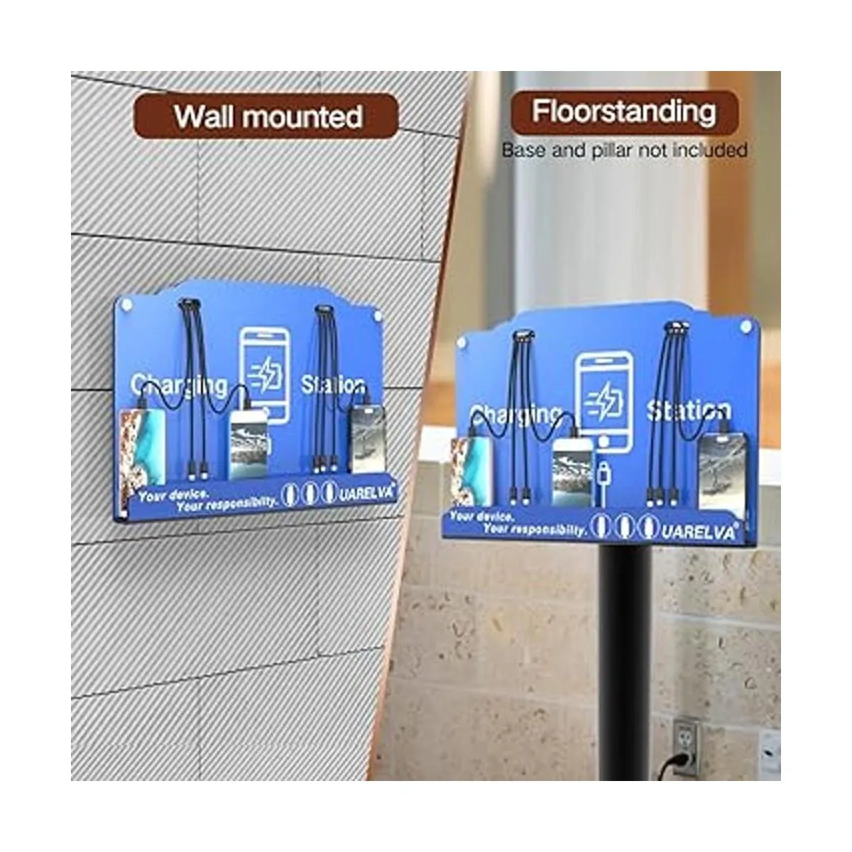 Estación de carga de teléfono celular montada en la_4