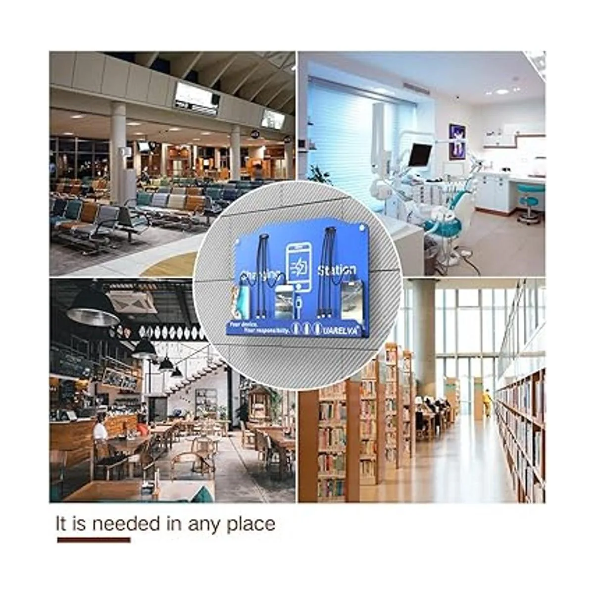 Estación de carga de teléfono celular montada en la_6