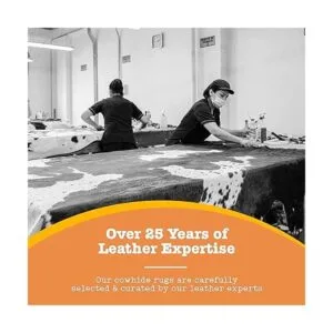 Alfombra de piel de vaca tricolor natural oscuro 6 x 7_4