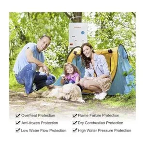 Camplux Calentador de agua portátil para exteriores de 5_3