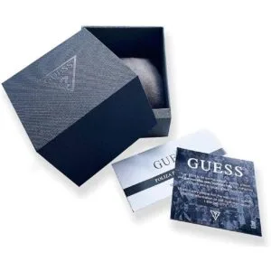 GUESS 42mm Stainless Steel DayDate Watch with Coin Edge_4