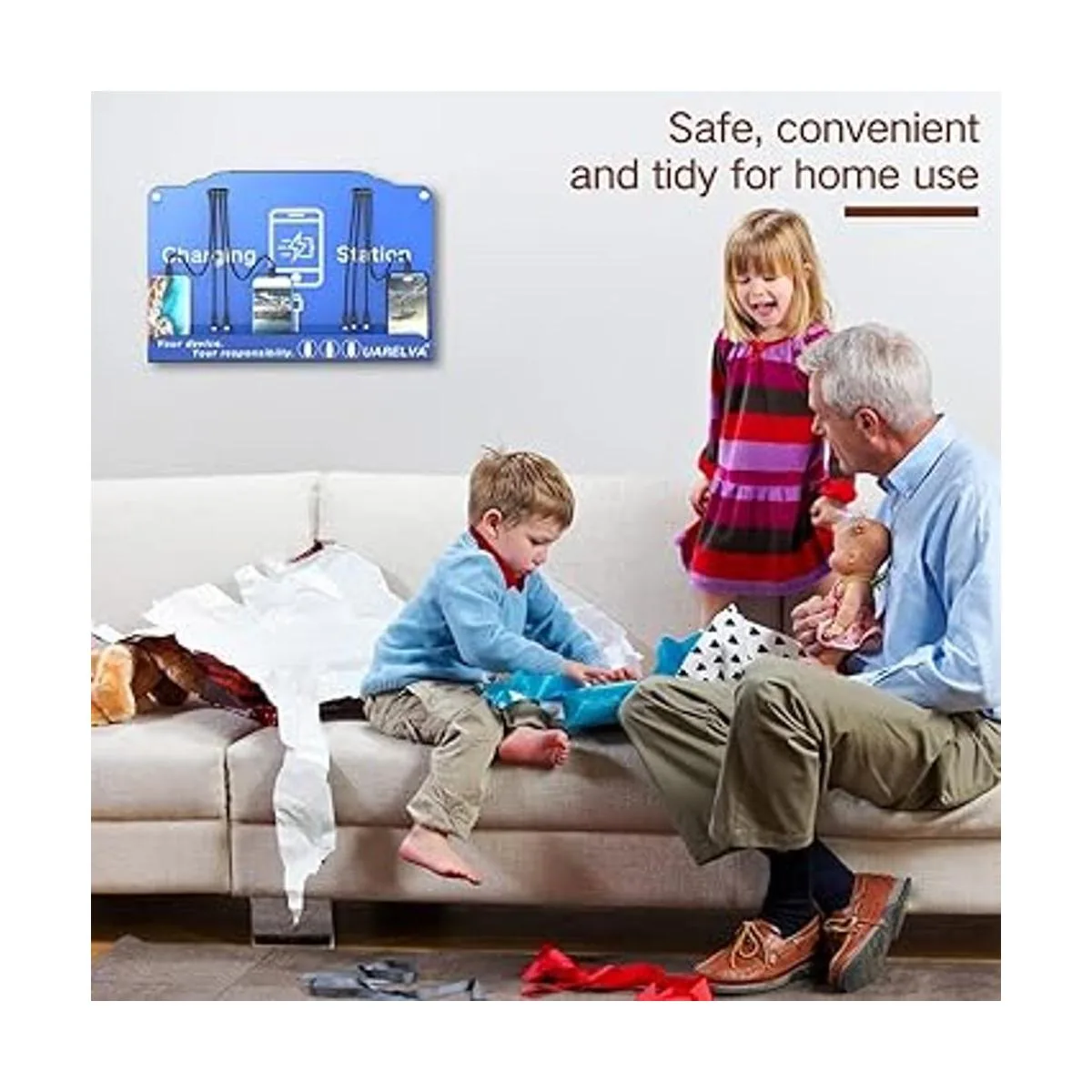 Estación de carga de teléfono celular montada en la_5