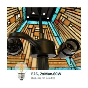 Cotoss Tiffany Lámparas de mesa de 16 pulgadas de ancho_4