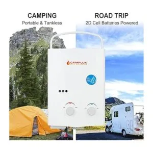 Camplux Calentador de agua portátil para exteriores de 5_2