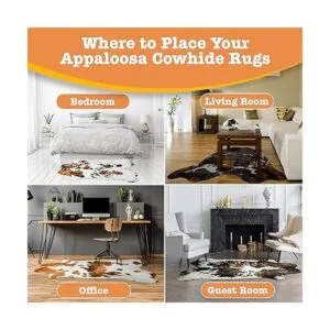 Alfombra de piel de vaca tricolor natural oscuro 6 x 7_6