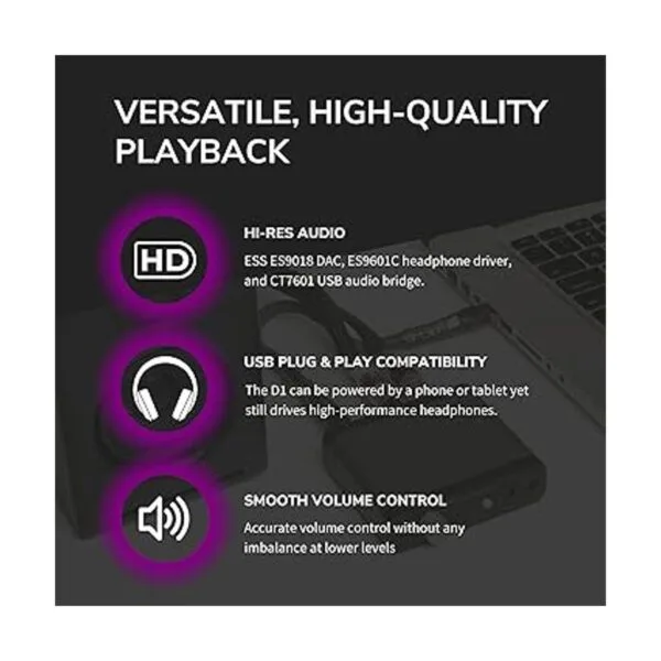 Audioengine D1. Conversor de señal digital a analógica de_5